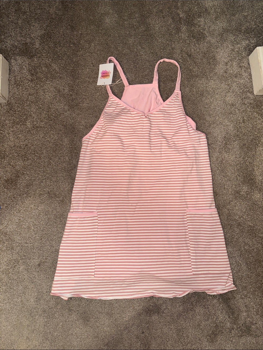 Light Pink Women's Romper Dress